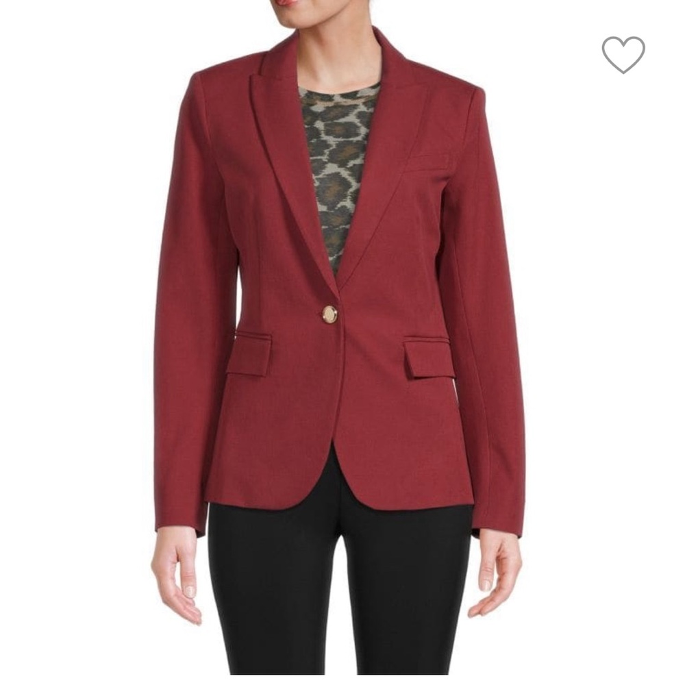 Derek Lam Allie Single Button Blazer - Merlot
